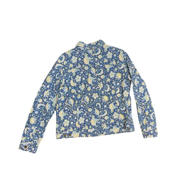 Charter Club Womens Floral Paisley Zip up Jacket Size Large Boho Casual - Picture 2 of 4